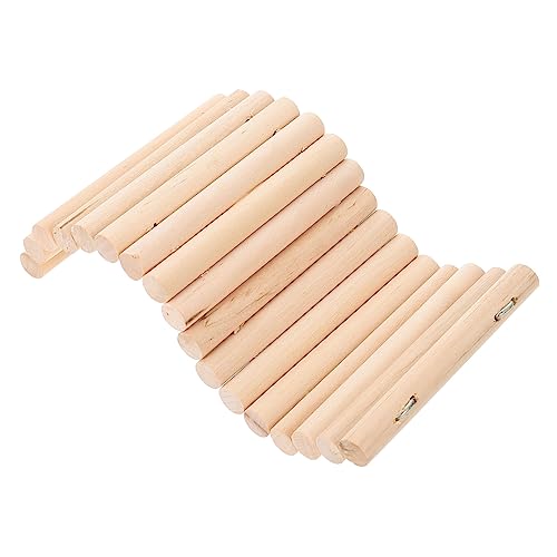 KOMBIUDA Hamster Holzleiter mit Glatten Kanten und Stabiler Konstruktion Multifunktionale Kletterleiter und Zaun für Hamsterkäfig Sicheres und Nager Zubehör von KOMBIUDA