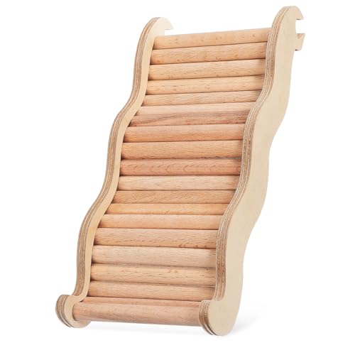 KOMBIUDA Hamster Kletterleiter aus Robustem Holz Sicherer Kletterspaß für Hamster Bartagamen und Kleine Reptilien Platzsparend Vielseitiges Kleintierzubehör für Käfige von KOMBIUDA