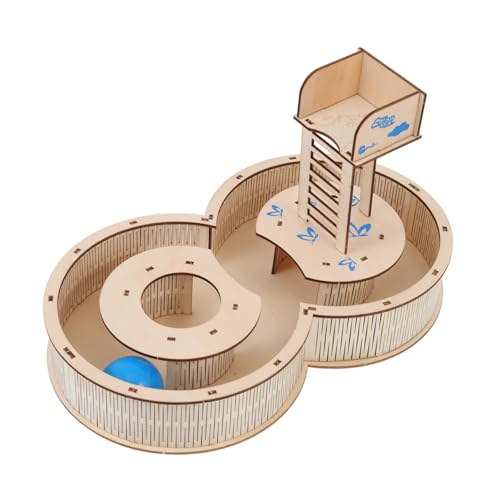 KOMBIUDA Hamster Labyrinth Holz Langlebiges Kleintier Labyrinth mit Laufstrecke Interaktives Spielgerät für Hamster Mäuse und Kleine Haustiere zur Bewegung und Zufällige Zufällige Farbe von KOMBIUDA