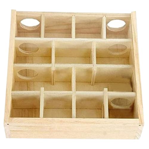 KOMBIUDA Hamster Labyrinth aus Naturholz Langlebiges Kleintierspielzeug mit Mehrgitterigem Design Fördert Bewegung und Beschäftigung für Zwerghamster Mäuse und Chinchillas im Käfig von KOMBIUDA