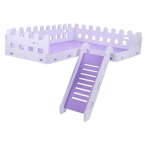 KOMBIUDA Hamster Plattform Käfigspielzeug aus Kletterrampe für Hamster und Chinchillas Beißfestes Kleintier Zubehör Spielerische Aktivität für Gesunde Hamsterhaltung Teiliges von KOMBIUDA