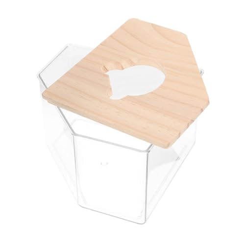 KOMBIUDA Hamster Sandbad Box aus und Holz Stabile Glatte Kanten Multifunktional als Sandbad und Leicht zu Reinigen Geeignet für Kleine Kleintiere Wie Rennmäuse und Lemminge von KOMBIUDA