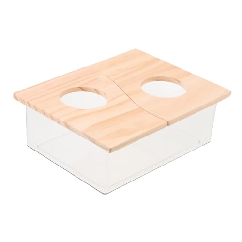 KOMBIUDA Hamster Sandbad mit Deckel Sandbadewanne für Kleine Haustiere Sandkastenartige Toilette Transparentes Sandbadbecken Hygienisch und Vielseitig für Hamster und Kleintiere von KOMBIUDA
