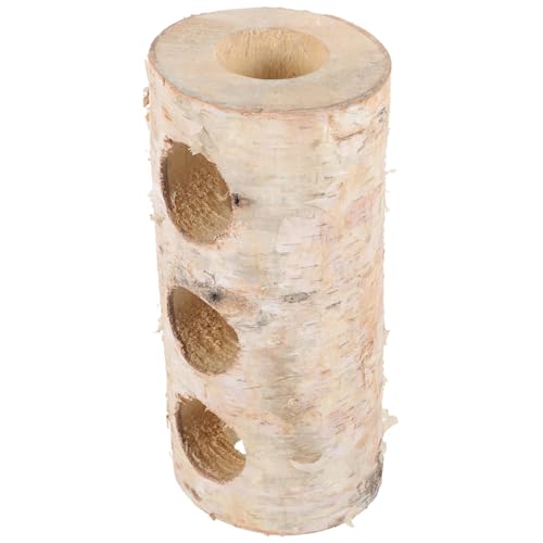 KOMBIUDA Hamster Tunnel aus Birkensperrholz Versteck mit Löchern für Kleintiere Kauspielzeug für Hamster Ratten und Meerschweinchen Natürlicher Rückzugsort und Spielplatz von KOMBIUDA