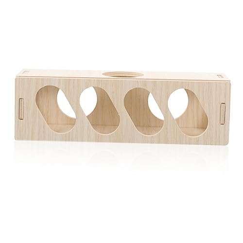 KOMBIUDA Hamster Versteck Holzhaus mit Tunnel für Zwerghamster Chinchilla Meerschweinchen Mehrkammeriges Versteck zur Beschäftigung und Bewegung Stabiles Langlebiges Naturholz Zubehör KOMBIUDA Hamster Versteck Holzhaus mit Tunnel für Zwerghamster Chinchilla Meerschweinchen Mehrkammeriges Versteck zur Beschäftigung und Bewegung Stabiles Langlebiges Naturholz Zubehör von KOMBIUDA