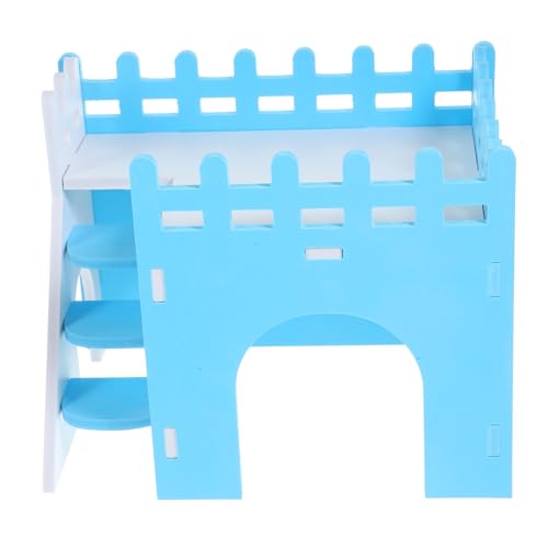 KOMBIUDA Hamster Versteck aus Robustem PVC Spielhaus mit Kletterleiter Multifunktionale Kleintiervilla für Hamster und Meerschweinchen Bietet Rückzugsort und Aktivitätsspielplatz Langlebig von KOMBIUDA