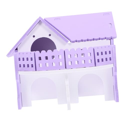 KOMBIUDA Hamsterhaus PVC Villa Hideout Kleintierhaus mit Großem Platzangebot Lustiges Hamsterspielzeug Modisches Weißes Design Sicher und Vielseitig für Hamster und Meerschweinchen von KOMBIUDA