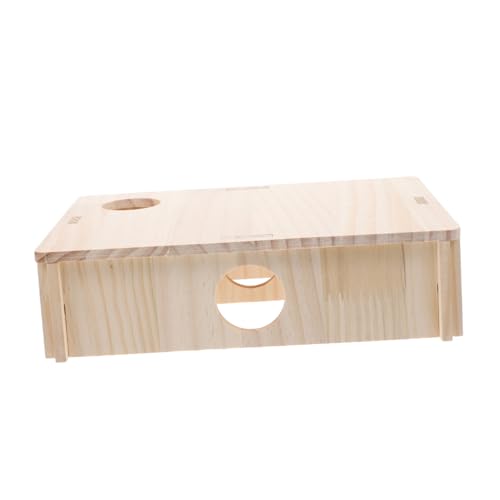 KOMBIUDA Hamsterhaus aus Holz mit Sechs Räumen Multifunktionales Versteck Spielhaus Geruchsneutral Warm und Komfortabel Geeignet für Zwerghamster Meerschweinchen und Kleine Nager Leicht zu von KOMBIUDA