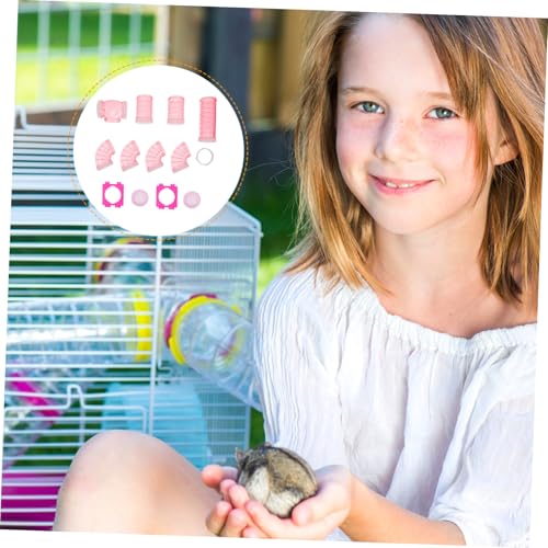 KOMBIUDA Hamsterkäfig Röhrenmodul DIY Verbindungstunnel aus Robustem Kunststoff Pinkes Labyrinth für Kleine Haustiere Erweiterbar Langlebig und Spielerisch für Hamster und Nager Geeignet von KOMBIUDA