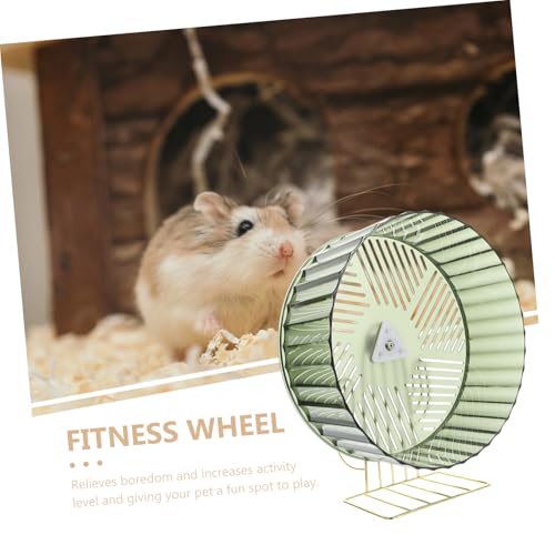 KOMBIUDA Hamsterrad mit Legierungsbasis Geräuscharm Dekoratives Laufrad für Hamster Igel Mäuse und Chinchillas Großes Laufrad mit Stabilem Ständer Geeignet für Käfig und Haustiertraining von KOMBIUDA