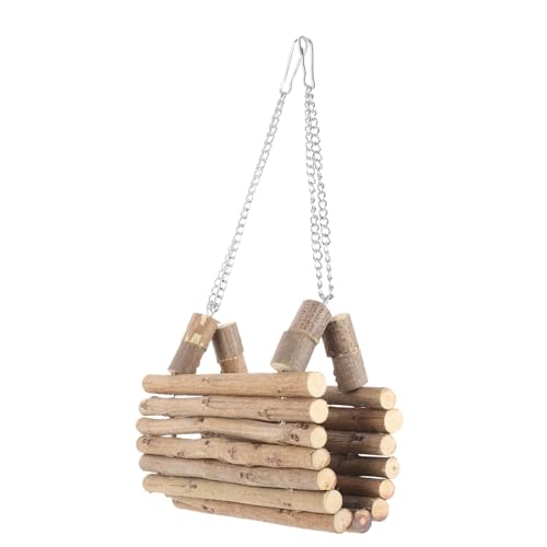 KOMBIUDA Hamsterspielzeug Holz Tunnel Kauspielzeug Hängematte Schaukel Kleintier Käfig Zubehör Sicher und Komfortabel für Zwerghamster und Hamster zum Klettern Verstecken von KOMBIUDA