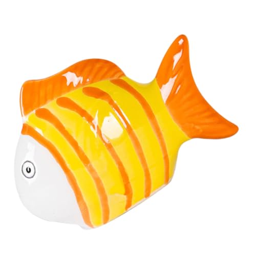 KOMBIUDA Handbemalte Keramische Schwimmende Fischfigur Naturgetreue Gestreifte Aquariumdekoration für Fischbecken Teich Feengarten und Outdoor-dekor KOMBIUDA Handbemalte Keramische Schwimmende Fischfigur Naturgetreue Gestreifte Aquariumdekoration für Fischbecken Teich Feengarten und Outdoor-dekor von KOMBIUDA
