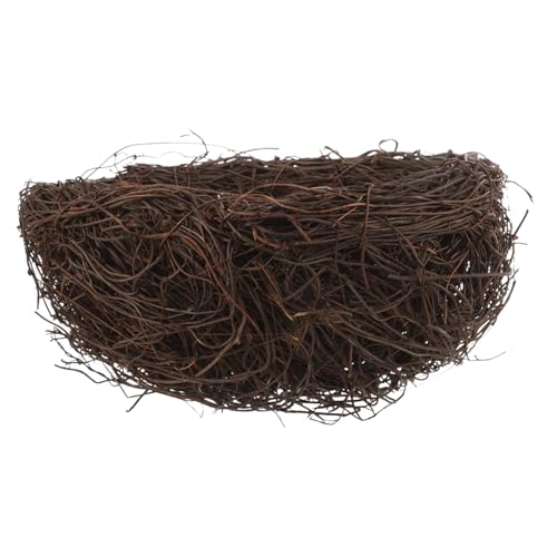 KOMBIUDA Handgefertigtes Rattan Vogelnest Dekoration Natürliches Fotorequisit Garten Ornament Vielseitiges Vogelnest für Party Osterdeko und Kleine Vögel von KOMBIUDA