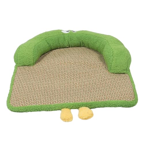 KOMBIUDA Handgewebte Rattan Kühlmatte für Hunde und Katzen Atmungsaktive rutschfeste Sommer Schlafmatte Waschbar Komfortables Haustierkühlbett für Warme Innenräume Grün von KOMBIUDA