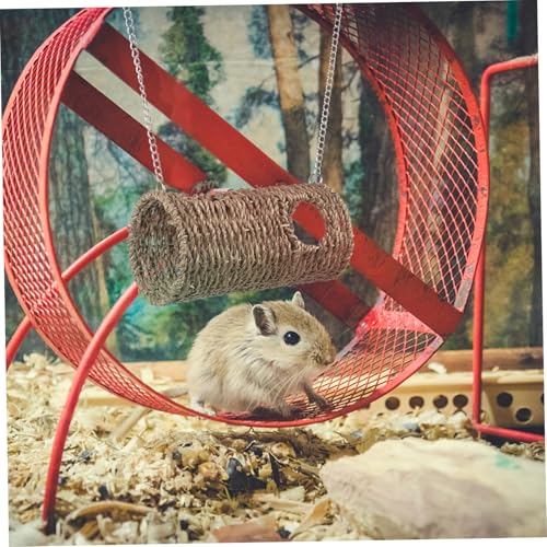 KOMBIUDA Handgewebtes Hamster tunnelspielzeug aus Natürlichem Material Mehrkammeriges Nest mit Eingangslöchern Langlebig und Sicher Gemütliches Versteck für Kleine Nager und Kleintiere von KOMBIUDA