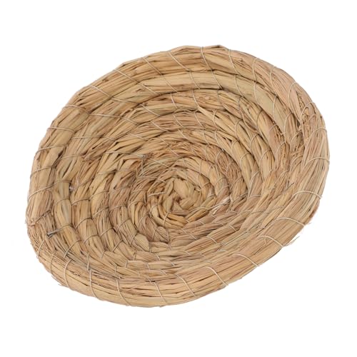 KOMBIUDA Handgewebtes Strohnest Vogelnest Brutnest für Papagei Wellensittich Afrikanische Graupapagei Natürliches Handgemachtes Nesthaus für Kleine Vögel und Kleintiere von KOMBIUDA