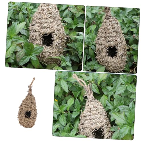 KOMBIUDA Handgewebtes Vogelnest aus Natürlichem Stroh Hängendes Vogelhaus Langlebig und Atmungsaktiv Wetterfestes Nestdekor für Balkon Garten und Draußen Praktisches Zuhause für Kleine KOMBIUDA Handgewebtes Vogelnest aus Natürlichem Stroh Hängendes Vogelhaus Langlebig und Atmungsaktiv Wetterfestes Nestdekor für Balkon Garten und Draußen Praktisches Zuhause für Kleine von KOMBIUDA