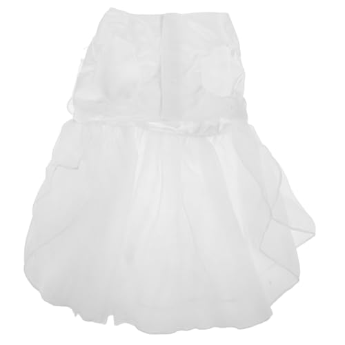 KOMBIUDA Haustier hochzeitskleid weißes Hundegebietkleid Fancy Pet Outfit Tutu -Hundekleidung Hochzeitskleid für Hund Weißes Hund Outfit Hochzeitsanzug für Haustiere Tutu -Hundekostüm Stoff von KOMBIUDA