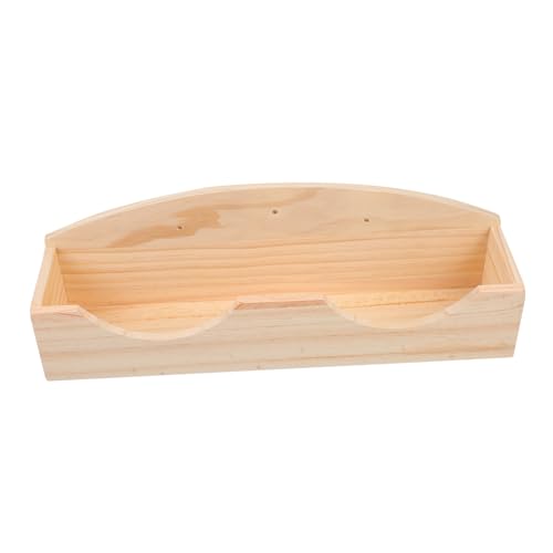 KOMBIUDA Holz Futterstation für Kaninchen und Kleine Haustiere Stabiles Heuraufen Design Gras Futterhalter Hygienischer Futterspender für Meerschweinchen Chinchillas und Hasen Geeignet von KOMBIUDA