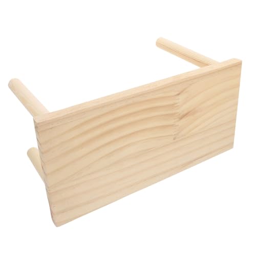 KOMBIUDA Holz Hamster Kletterplattform mit Gestellhöhe Natürliche Multifunktionale Spiel Ruhefläche für Hamster Zwerghamster Meerschweinchen und Igel Platzsparend und Pflegeleicht von KOMBIUDA