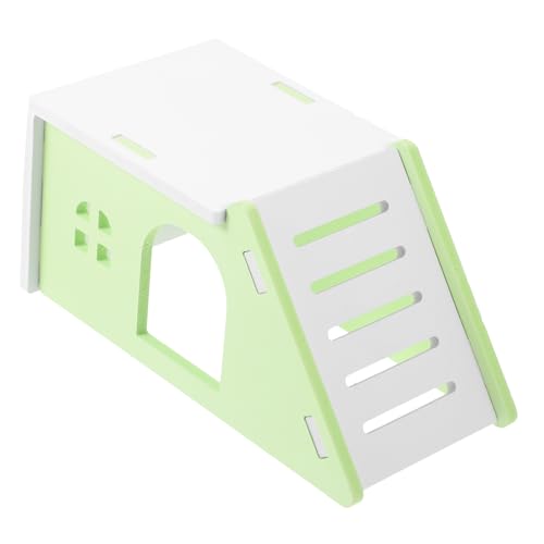 KOMBIUDA Holz Hamsterhaus mit Schrägem Design Delicater Rückzugsort und Schlafvilla für Hamster Chinchilla und Kleintiere Robustes Glattes Material als Ganzjähriger und Spielplatz von KOMBIUDA