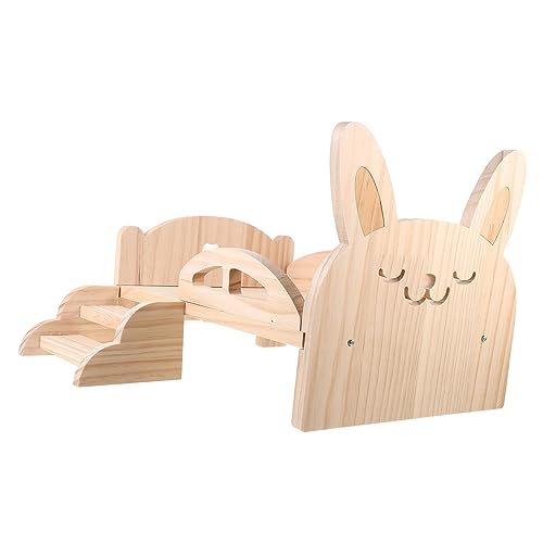 KOMBIUDA Holz Kleintierbett mit Treppe Hamster Plattformbett Beißfestes Meerschweinchen Schlafpodest für Hamster Zwergkaninchen Chinchilla Eichhörnchen Langlebiges Sicheres Haustierbett mit KOMBIUDA Holz Kleintierbett mit Treppe Hamster Plattformbett Beißfestes Meerschweinchen Schlafpodest für Hamster Zwergkaninchen Chinchilla Eichhörnchen Langlebiges Sicheres Haustierbett mit von KOMBIUDA