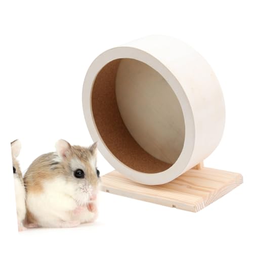 KOMBIUDA Holz Laufrad für Kleine Haustiere Mittelgroß Sicheres Langlebiges Hamster Trainingsrad Geräuscharm Fördert Gesunde Bewegung für Hamster Rennmäuse Ratten und Kleintiere von KOMBIUDA