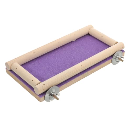 KOMBIUDA Holz Plattform für Kleine Haustiere Stabile Hamster Übungsplattform Natürlicher Papageien und Vogelstand Sicherer Holzspielplatz für Käfig Platzsparend und Langlebig von KOMBIUDA