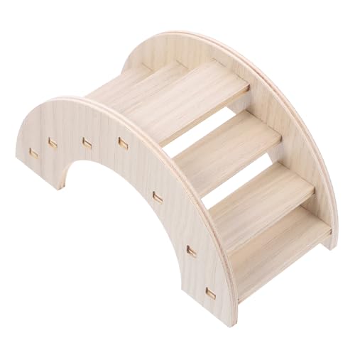 KOMBIUDA Holzbrücke für Kleintiere Stabiles Kletterspielzeug aus Glattem Holz Sicher und Langlebig Geeignet für Hamster Meerschweinchen Chinchillas als Käfigdekoration und Spielplatz von KOMBIUDA