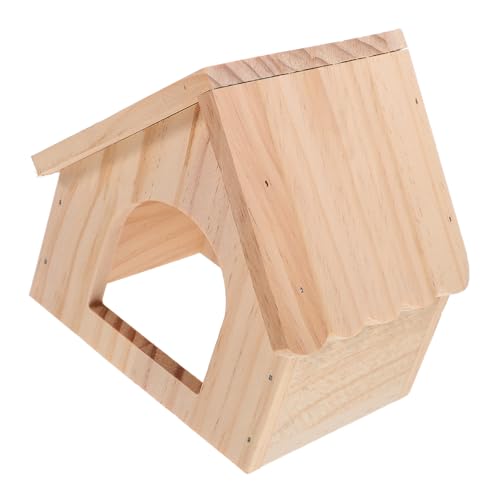 KOMBIUDA Holzversteck für Meerschweinchen und Hamster Sicheres Natürliches Holzhaus Gemütliches Kleintierversteck Geeignet für Zwerghamster Rennmäuse und Kleine Haustiere Attraktives von KOMBIUDA