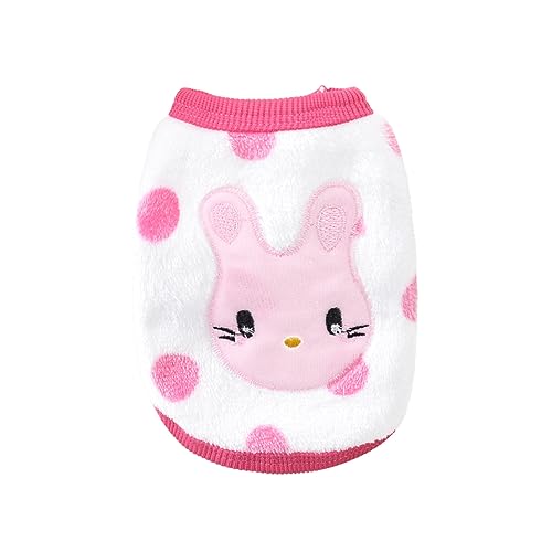 KOMBIUDA Chihuahua-haustierweste Wärme Und Stil Cartoon-hundekleidung Flanell-Outfit T-Shirt Für Haustiere Größe S von KOMBIUDA