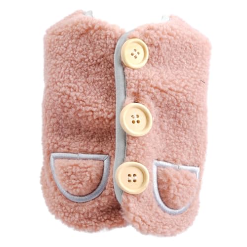 KOMBIUDA Hundepullover Welpen Weste mit Knöpfen Warmes Haustierkostüm für Herbst Winter Weiche Leichtes Bequemes Design XL Rosa Modische Hundebekleidung von KOMBIUDA