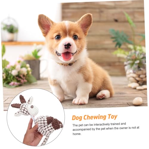 KOMBIUDA Hundespielzeug Eselform Squeaky für Hunde Strapazierfähiges Kau und Quietschspielzeug Zahnreinigendes Hundekauspielzeug aus Elastischem Plüsch Interaktives für Mittlere und Kleine von KOMBIUDA