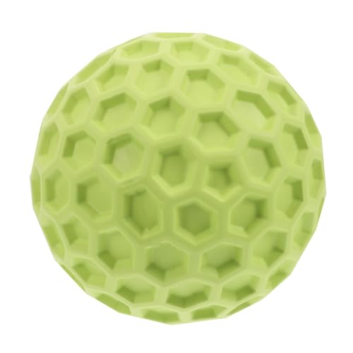 KOMBIUDA Hundespielzeug Quietschender Widerstandsfähiger Welpen Kauspielzeugball aus Strapazierfähigem Gummimaterial Großer Grüner Interaktiver Wurf und Apportierball für Drinnen und von KOMBIUDA