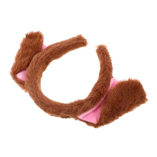 KOMBIUDA Hundestirnband Kostüm Stirnbänder Foto-Requisiten für Hunde Halloween-Stirnband für Frauen Party-Stirnbänder für Frauen Cosplay-Ohr-Stirnband Plüsch Brown KOMBIUDA Hundestirnband Kostüm Stirnbänder Foto-Requisiten für Hunde Halloween-Stirnband für Frauen Party-Stirnbänder für Frauen Cosplay-Ohr-Stirnband Plüsch Brown von KOMBIUDA