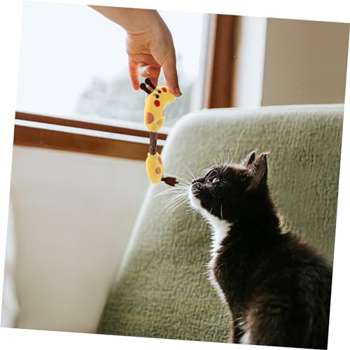 KOMBIUDA Interaktives Katzenspielzeug Silvervine Stick mit Plüschtier Zahnreinigung Kauspielzeug für Katzen und Kätzchen Lustiges Training und Stressabbau Fördert Aktivität und Spielspaß von KOMBIUDA