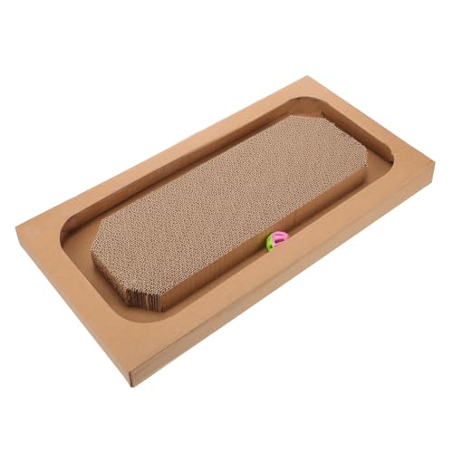 KOMBIUDA Interessantes Kratzbrett aus Karton für Katzen Katzenspielzeug mit Laufball und Glocke Fördert Gesunde Kratzgewohnheiten Geeignet für Indoor Katzen und Möbel Schutz KOMBIUDA Interessantes Kratzbrett aus Karton für Katzen Katzenspielzeug mit Laufball und Glocke Fördert Gesunde Kratzgewohnheiten Geeignet für Indoor Katzen und Möbel Schutz von KOMBIUDA