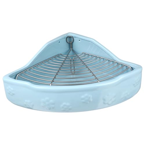 KOMBIUDA Keramik Kaninchentoilette mit Abnehmbarem Kippsicher Blauer Fächerform Geruchsneutral Leicht zu Reinigen für Meerschweinchen Chinchillas Hamster und Kleine Haustiere KOMBIUDA Keramik Kaninchentoilette mit Abnehmbarem Kippsicher Blauer Fächerform Geruchsneutral Leicht zu Reinigen für Meerschweinchen Chinchillas Hamster und Kleine Haustiere von KOMBIUDA
