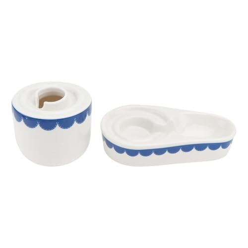 KOMBIUDA Keramik Wassernapf für Kaninchen Auslaufsicher Glatt Schadstofffrei Langlebig Praktische Haustier Trinkschale für Kleine Tiere Zuhause von KOMBIUDA