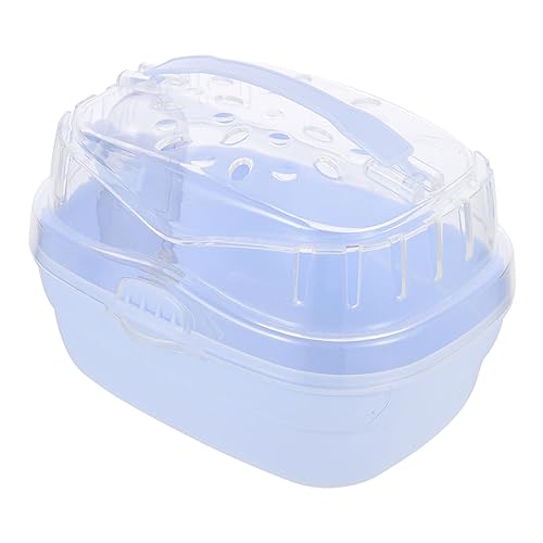 KOMBIUDA Kleine Hamster Transportbox aus Langlebigem Kunststoff Atmungsaktive Haustier Tragetasche für Meerschweinchen und Kleine Kleintiere Tragbarer Käfig für Sichere Reisen und Ausflüge von KOMBIUDA