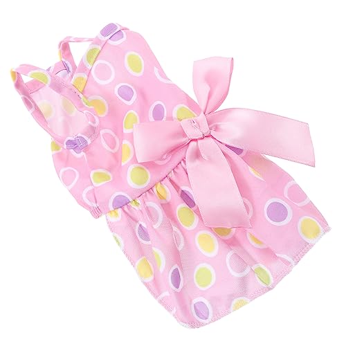 KOMBIUDA Kleines Hundekleid Ärmellos Sommerkleidung für Kleine Hunde mit Atmungsaktivem Schleifen Design Bequemes Partyoutfit für Welpen Geeignet für Hawaii Party und Festliche Anlässe von KOMBIUDA