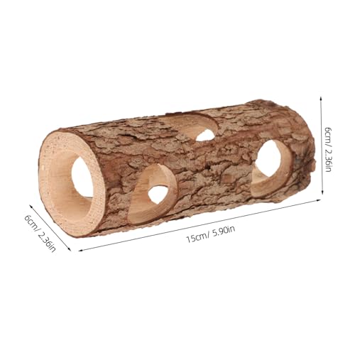 KOMBIUDA Kleintier Holz Tunnel für Hamster und Nager Langlebiges Kauspielzeug und Versteck Sicherer Rückzugsort für Kleine Haustiere Wie Ratten und Zuckergleiter Natürlicher Spielspaß im von KOMBIUDA