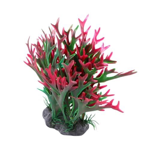 KOMBIUDA Künstliche Korallen Aquarium Dekoration Kunststoff Korallen Ornament Rote Mini Deko für Fischbecken Süßwasser Geeignet Sicher und Pflegeleicht KOMBIUDA Künstliche Korallen Aquarium Dekoration Kunststoff Korallen Ornament Rote Mini Deko für Fischbecken Süßwasser Geeignet Sicher und Pflegeleicht von KOMBIUDA