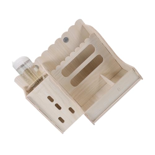KOMBIUDA Multifunktionaler Holzhalter Kaninchen Futterstation mit Auslaufsicherer Trinkflasche Robustes Nagetier Zubehör für Meerschweinchen Zwergkaninchen Freigehege Geeignet KOMBIUDA Multifunktionaler Holzhalter Kaninchen Futterstation mit Auslaufsicherer Trinkflasche Robustes Nagetier Zubehör für Meerschweinchen Zwergkaninchen Freigehege Geeignet von KOMBIUDA