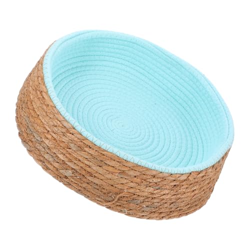 KOMBIUDA Natürlicher Katzenkorb aus Handgeflochtenem Rattan und Gras Atmungsaktiv Langlebig und Leicht Rundes Haustierbett für Kleine Katzen und Hunde Komfortables Schlafnest Kratzfest KOMBIUDA Natürlicher Katzenkorb aus Handgeflochtenem Rattan und Gras Atmungsaktiv Langlebig und Leicht Rundes Haustierbett für Kleine Katzen und Hunde Komfortables Schlafnest Kratzfest von KOMBIUDA