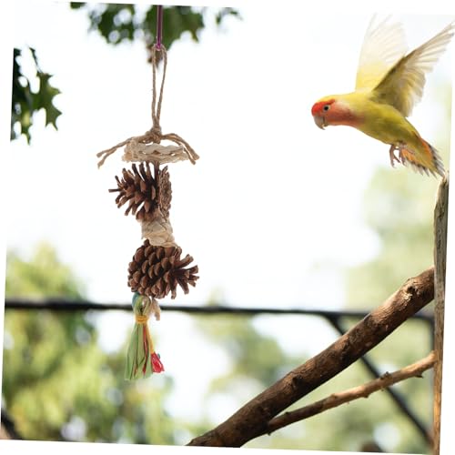 KOMBIUDA Natürlicher Kauspielzeug für Vögel aus Langlebigem Kiefernzapfen und Holz mit Befestigungshaken Geeignet als Vogelkäfig Zubehör für Papageien Wellensittiche und Große Vögel zum KOMBIUDA Natürlicher Kauspielzeug für Vögel aus Langlebigem Kiefernzapfen und Holz mit Befestigungshaken Geeignet als Vogelkäfig Zubehör für Papageien Wellensittiche und Große Vögel zum von KOMBIUDA