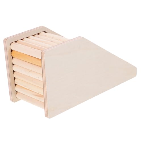 KOMBIUDA Natürliches Holzleiter für Hamster und Meerschweinchen Glatte Oberfläche Stabiles Klettergerüst für Kleine Nager Multifunktionales Versteck und Kletterhilfe Sicheres Zubehör für von KOMBIUDA