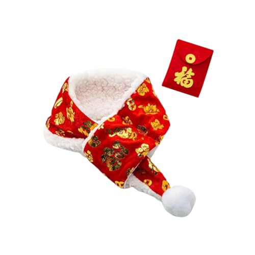 KOMBIUDA Neujahrs Dekorativer Haustier Dreiecksschal XL Bunter Winter Halstuch für Kleine Hunde und Katzen Weicher Festliche Party Accessoire für Welpen und Kätzchen von KOMBIUDA