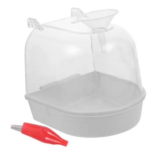 KOMBIUDA Parrot Badebox mit Wasserzufuhr Weiß Vogelbadewanne für Kleine Papageien und Wellensittiche Robuste Umweltfreundliche Badewanne mit Praktischem Trichter für KOMBIUDA Parrot Badebox mit Wasserzufuhr Weiß Vogelbadewanne für Kleine Papageien und Wellensittiche Robuste Umweltfreundliche Badewanne mit Praktischem Trichter für von KOMBIUDA