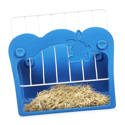 KOMBIUDA Rabbit Feeder Halter aus Langlebigem Kunststoff Sicherer Heuraufenhalter für Meerschweinchen und Kaninchen Einfache Befestigung Vielseitig für Innen und Außen rutschfest und von KOMBIUDA